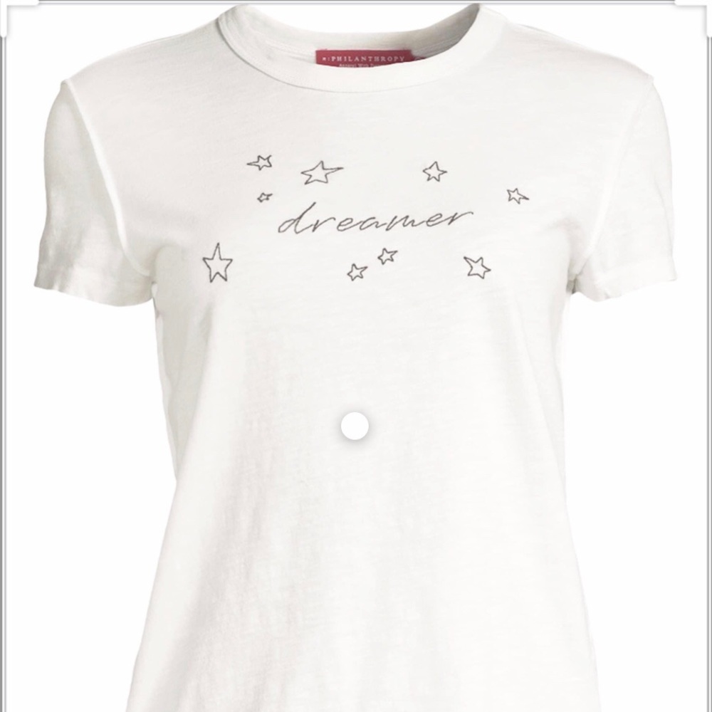 White distressed t-shirt— n: Philanthropy
